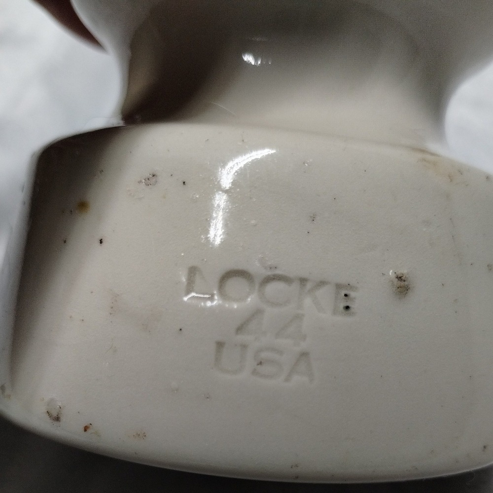 Locke 44 USA Vintage Off White Ceramic Porcelain Electrical Insulator Glazed - Picture 2 of 9
